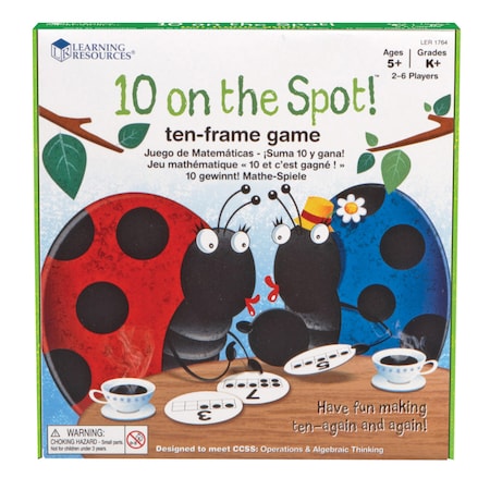 Learning Resources 10 on the Spot Ten Frame Game 1764